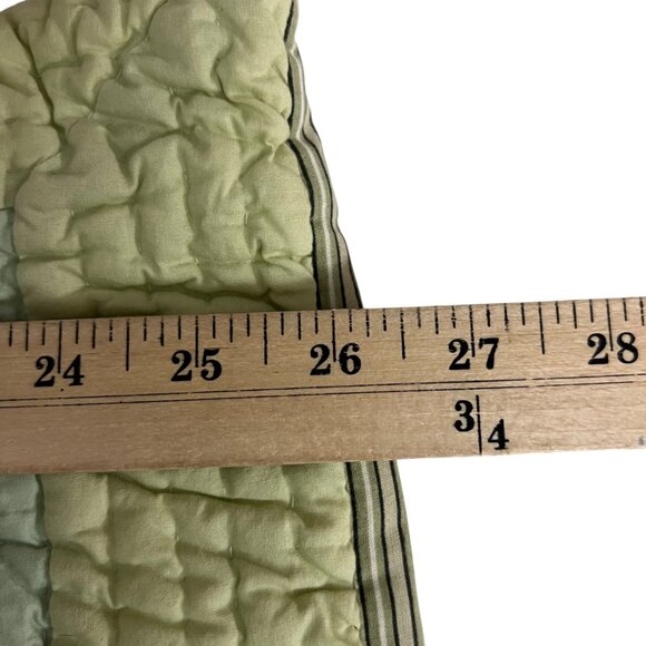 Eddie Bauer Quilted Cotton Rustic Pillow Sham Green Striped & Patterned Accent - Picture 9 of 10